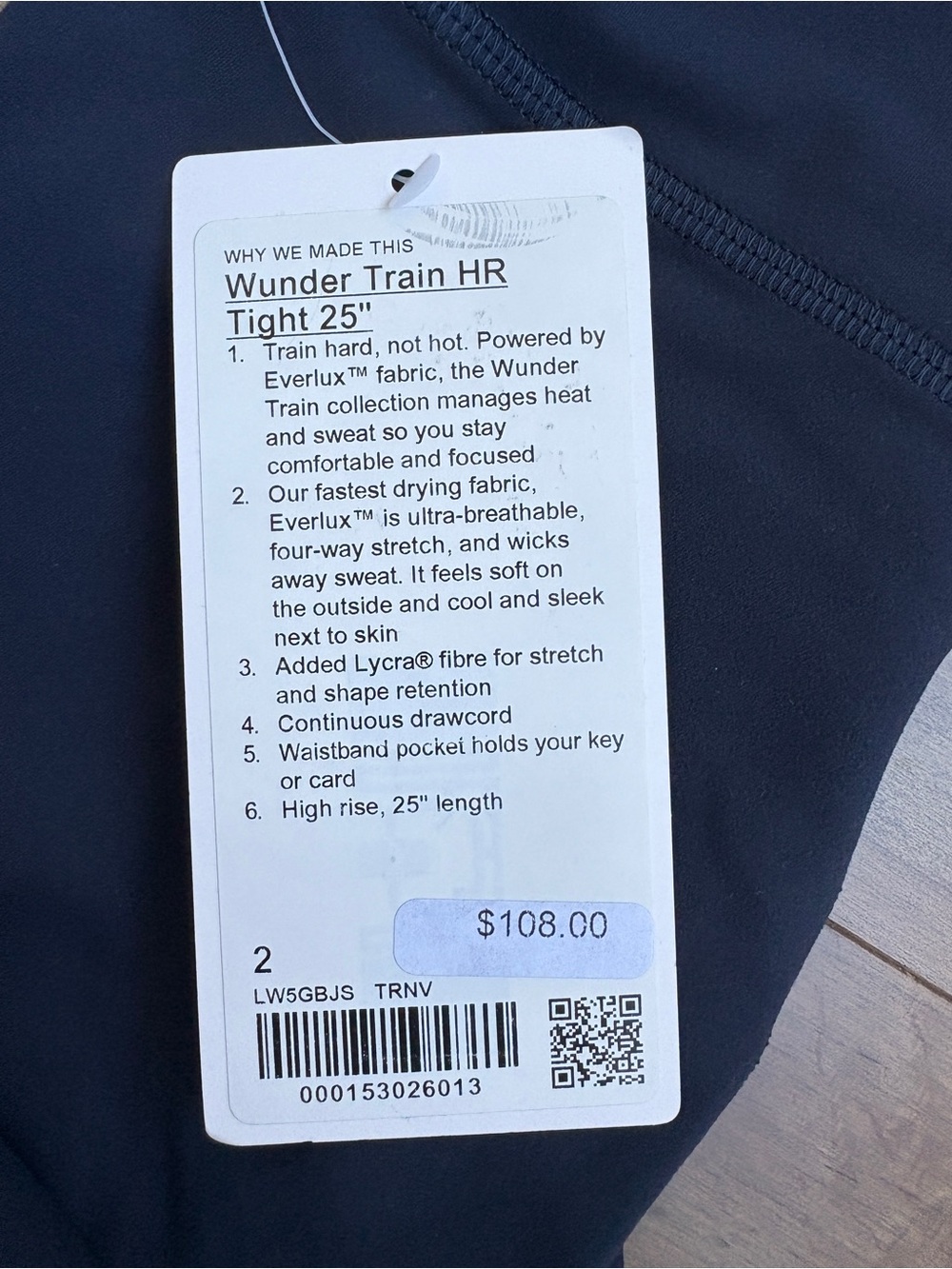 Lululemon Wunder Train High Rise pants - Picture 2 of 4